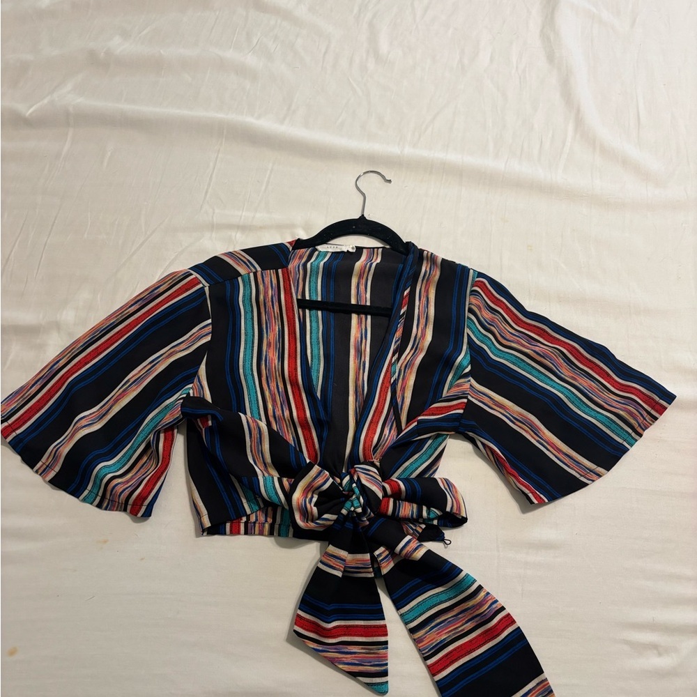 Lush Striped Multicolor Women's Top size large
